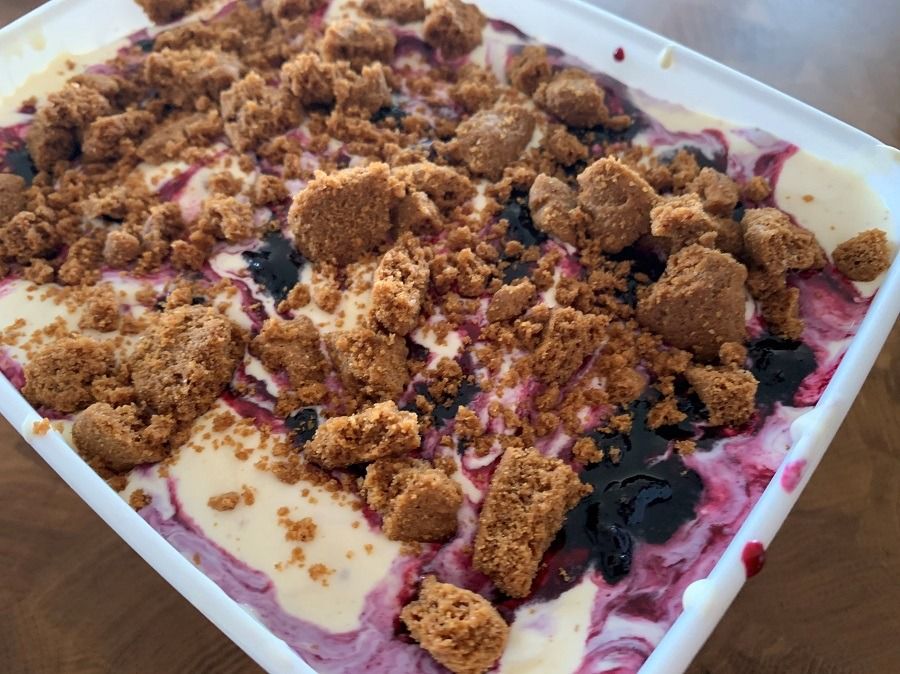 Ice cream fresh out of the churner