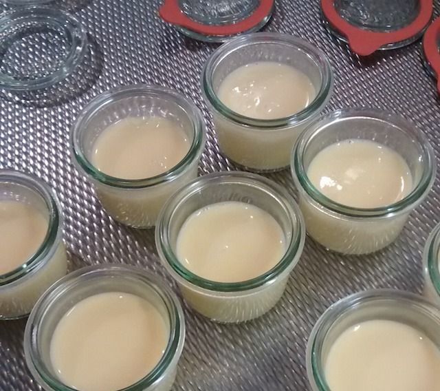 Fill each jar with an equal amount and make sure not to fill them completely.