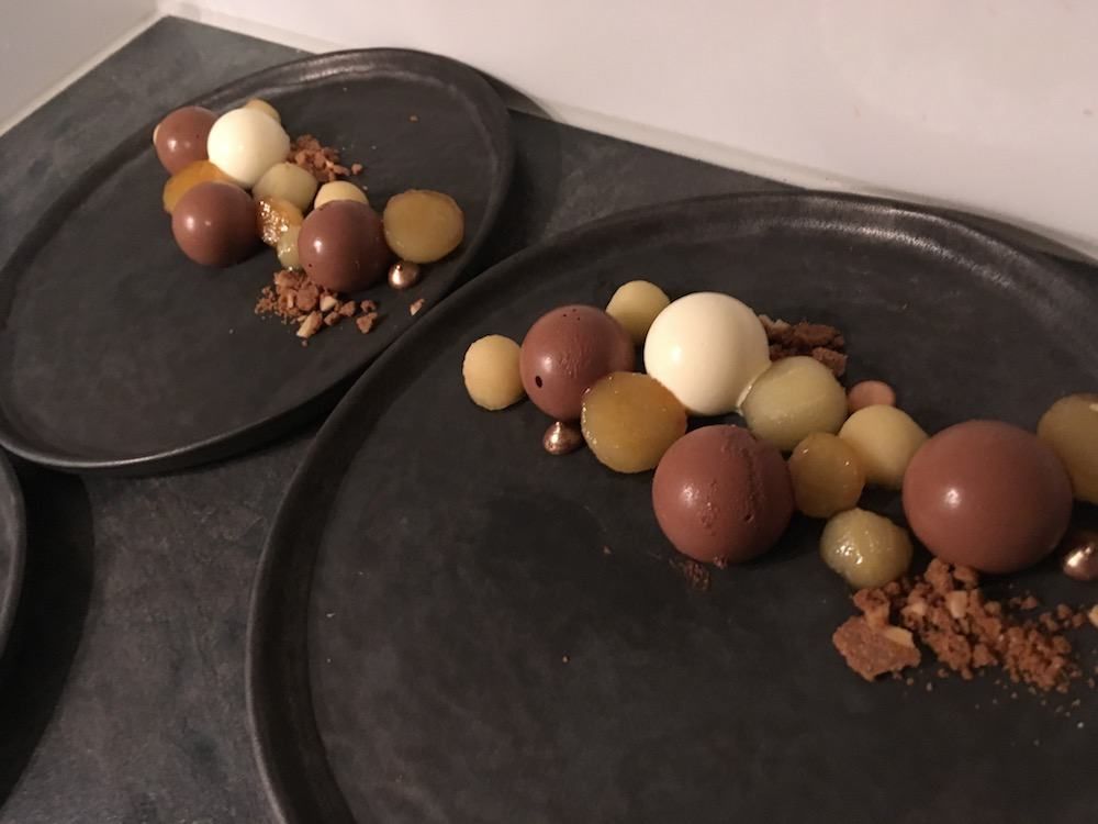 Chocolate mousse serving suggestion