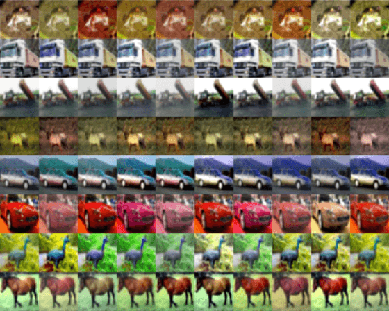 Color augmentations applied to the dataset.